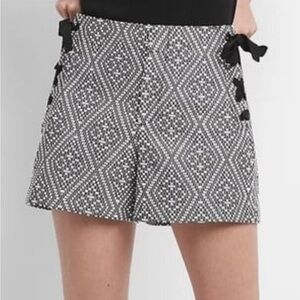 Gap for Good woven high waisted shorts with side lace up detail